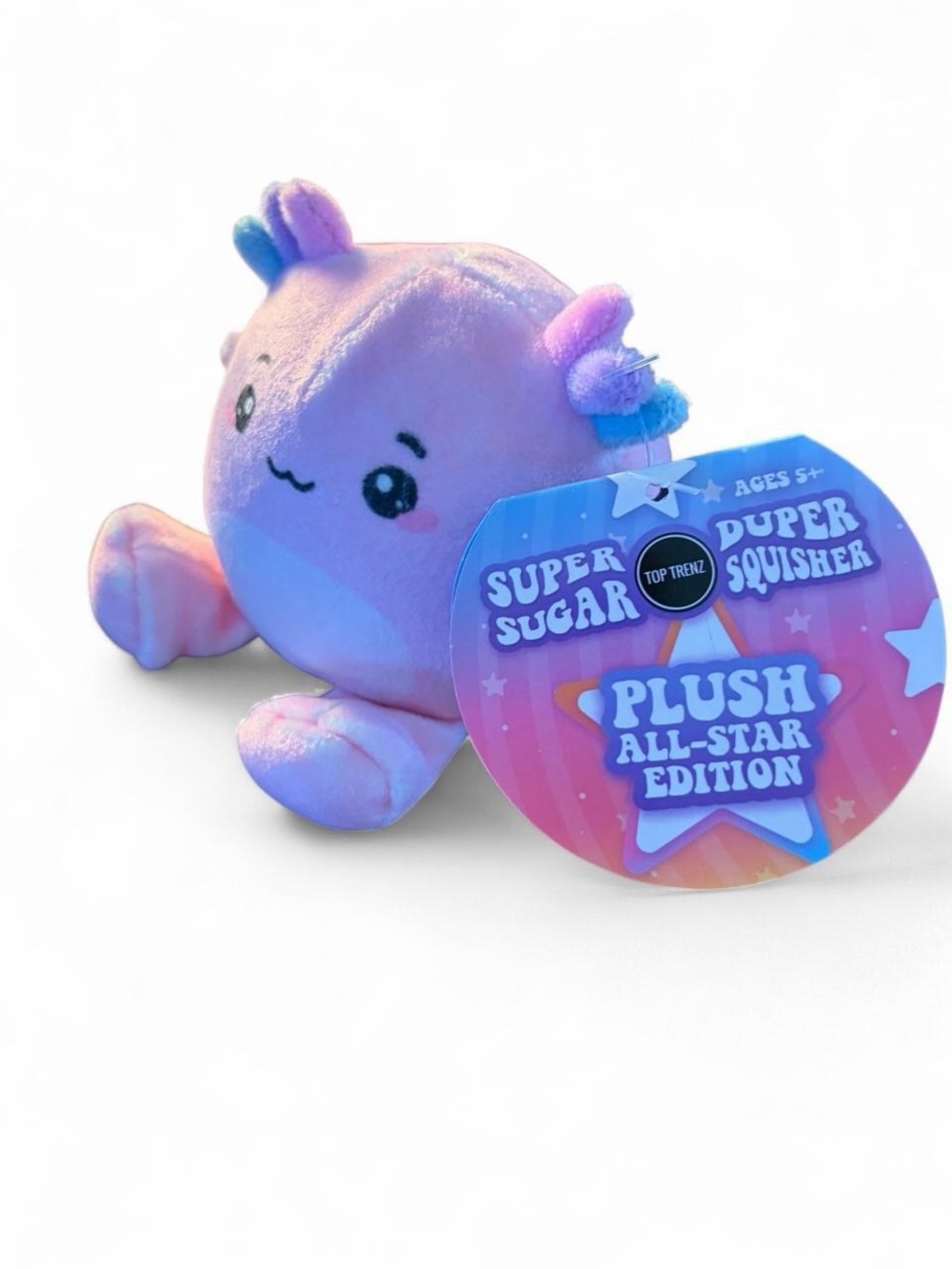 Top Trenz Super Dupes Sugar Squisher- Plush Axolotl